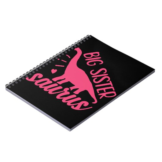 Carnet Grande soeur Saurus en rose (Côté gauche)
