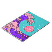 Carnet Grande vague dans le style Vaporwave Pop Art. Affi (Côté gauche)