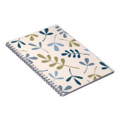 Carnet Grandes Bleus Feuille Assortis Crème Or (Côté Droit)