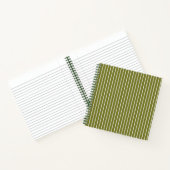 Carnet Grandes vertes et blanches d'olive avec lignes iné (Intérieur)