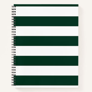 Carnet Grandes vertes foncées et blanches