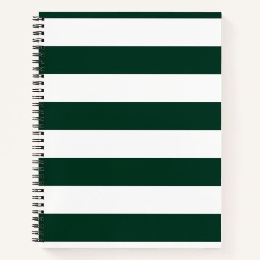 Carnet Grandes vertes foncées et blanches (Devant)