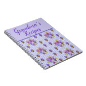 Carnet Grandmas Recettes Viola Purple Lilac Flore (Côté Droit)