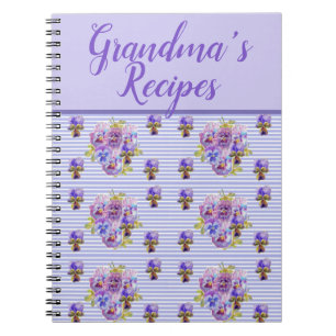Carnet Grandmas Recettes Viola Purple Lilac Flore