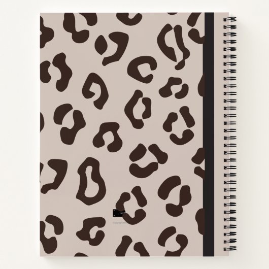 CARNET GRANDS EMPREINTES DE LÉOPARD (Dos)