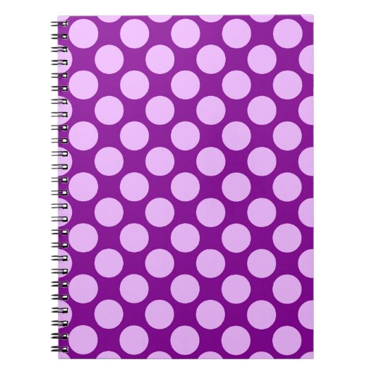 Carnet Grands points rétro - orchidée et violette (Devant)