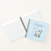 Carnet Grandson Baptême Blue Boy Lamb Personnalisé (Intérieur)