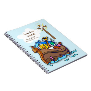 Carnet Grandson Baptême Noah's Ark Personnalisé