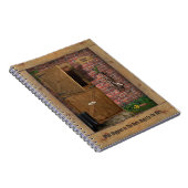 Carnet grange avec texte personnalisable (Côté Droit)