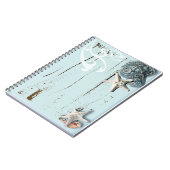 Carnet Grange côtière bois aqua bleu étoile coquillages (Côté gauche)