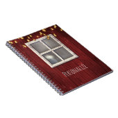 Carnet Grange rustique de la grange rouge & éclairages Ma (Côté Droit)