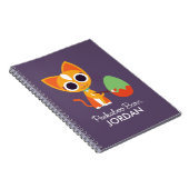 Carnet Grange semi-transparente Pâques | Purrl le chat (Côté Droit)