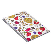 Carnet Granola, motif muesli sans soudure. Main des floco (Côté Droit)