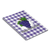 Carnet Grape on Violet Plaid (Côté Droit)