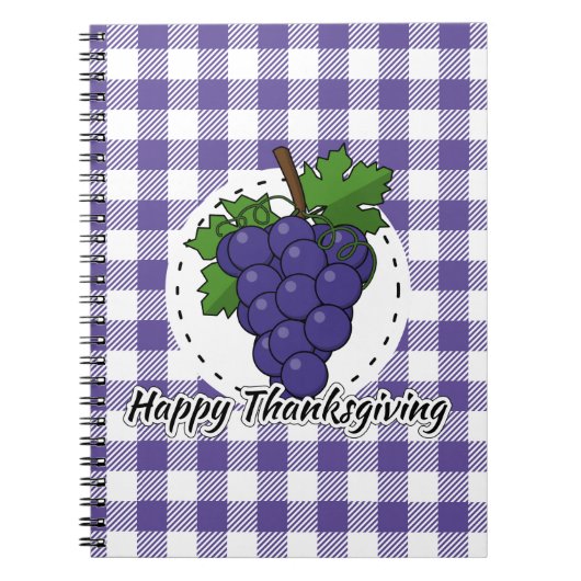 Carnet Grape on Violet Plaid (Devant)