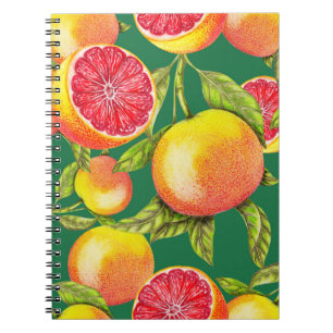 Carnet Grapefruits à main Motif sans couture