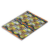 Carnet Graphic Cats and Fish Cartoon Spiral Notebook (Côté gauche)