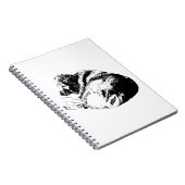 Carnet Graphic Dog Curl alimente les notes créatives calm (Côté Droit)