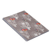 Carnet Graphique à fleurs et papillon, aquarelle, motif (Côté Droit)