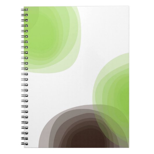 Carnet Graphique abstrait vert, moderne, simple, fleuri (Devant)