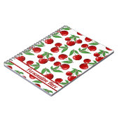 Carnet Graphique Cerises rouges personnalisé (Côté gauche)