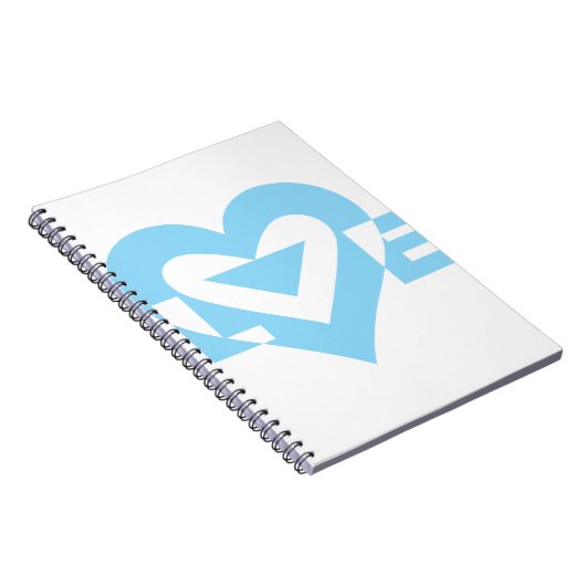 Carnet Graphique d'amour cool, Bleu (Côté Droit)