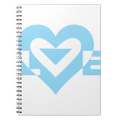Carnet Graphique d'amour cool, Bleu (Devant)