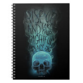 Carnet Graphique de crâne et fumée "Levez-vous" (Devant)