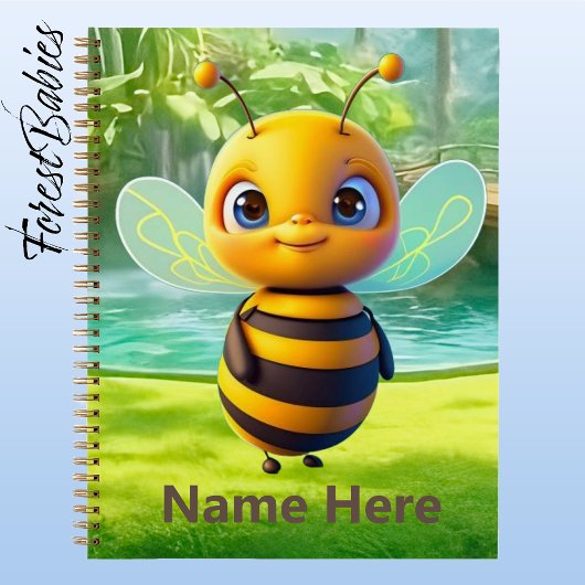 Carnet Graphique de dessin animal blanc mignon BumbleBee