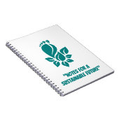 Carnet Graphique de la nature empreinte de feuille verte  (Côté Droit)