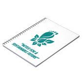 Carnet Graphique de la nature empreinte de feuille verte  (Côté gauche)