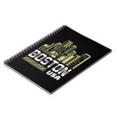 Carnet Graphique de la skyline de Boston États-Unis | Vil (Côté gauche)