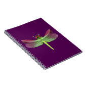 Carnet Graphique de libellule botanique à pétale pourpre (Côté Droit)
