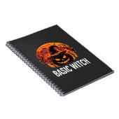 Carnet Graphique de lune de citrouille de sorcière de bas (Côté Droit)
