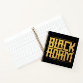 Carnet Graphique de nom empilé Adam noir (Intérieur)