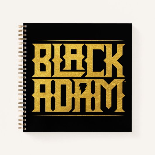 Carnet Graphique de nom empilé Adam noir (Devant)