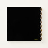 Carnet Graphique de nom empilé Adam noir (Dos)