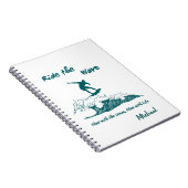 Carnet Graphique de surf inspirant "Ride the Wave" (Côté Droit)