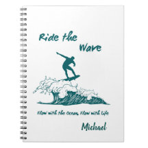 Graphique de surf inspirant "Ride the Wave"