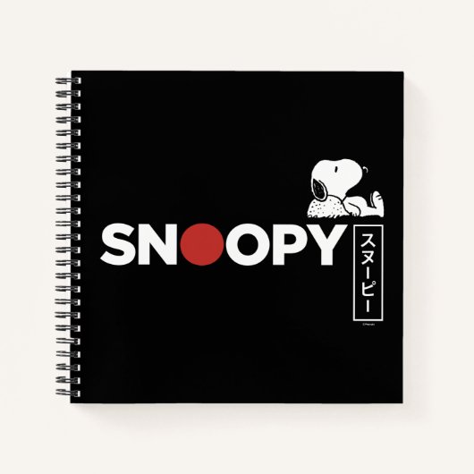 Carnet Graphique de typographie japonaise Snoopy (Devant)