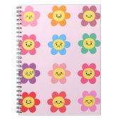 Carnet Graphique d'émotions de fleurs Kawaii mignonnes (Devant)