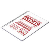 Carnet Graphique du temple urbain de Pékin Chine (Côté gauche)