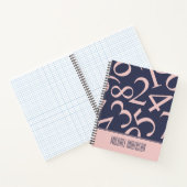 Carnet Graphique mathématique Motif en bleu foncé personn (Intérieur)