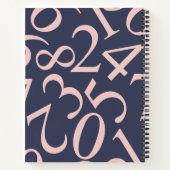 Carnet Graphique mathématique Motif en bleu foncé personn (Dos)