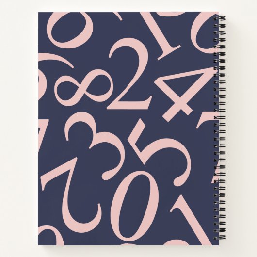 Carnet Graphique mathématique Motif en bleu foncé personn (Dos)