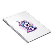 Carnet Graphique Mignon de Licorne Mignonne mangeant de l (Côté Droit)