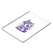 Carnet Graphique Mignon de Licorne Mignonne mangeant de l (Côté gauche)