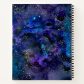 Carnet Graphique spiral à galaxie noire et bleue personna (Dos)