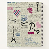 Carnet Graphiques personnalisés de Paris (Dos)