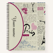 Carnet Graphiques personnalisés de Paris (Devant)